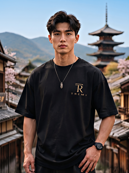 Premium Japan Black T-Shirt For Tremi
