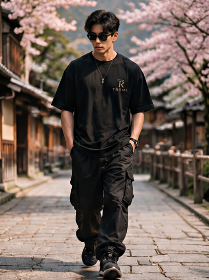 Premium Japan Black T-Shirt For Tremi