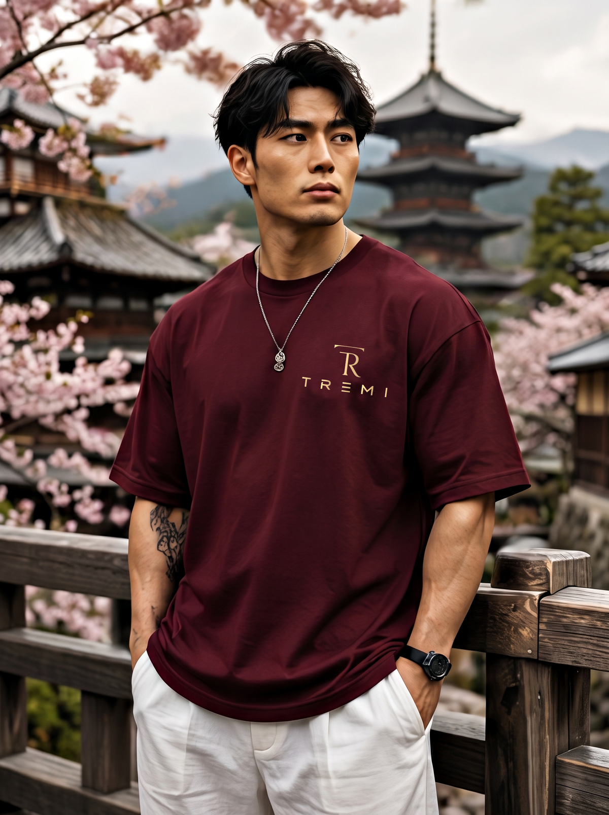 Premium Japan Black T-Shirt For Tremi