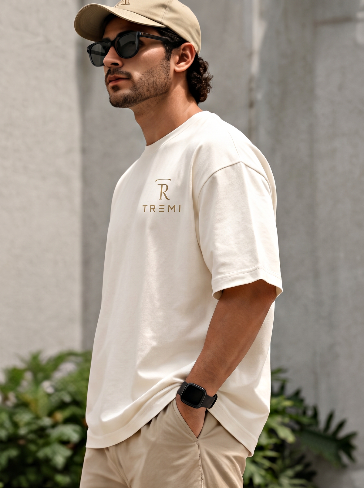 Best Sellers Cream Full Natural Print T-shirt For Tremi