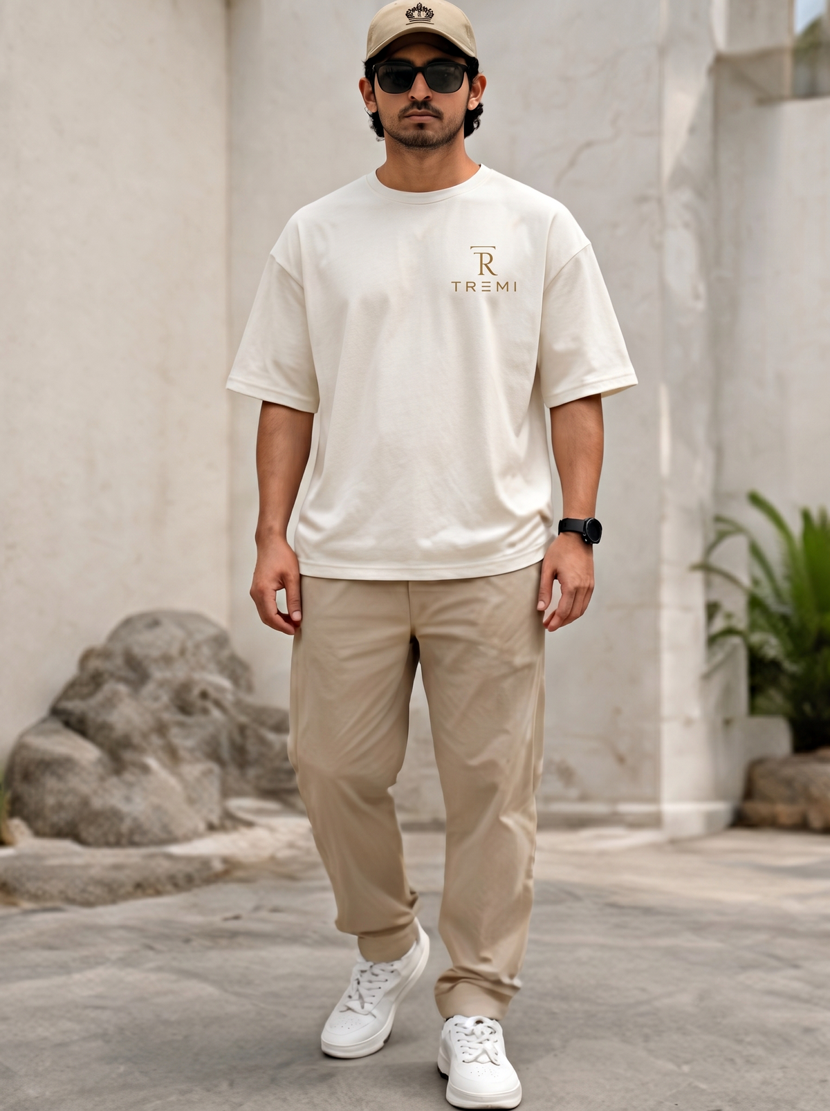Best Sellers Cream Full Natural Print T-shirt For Tremi