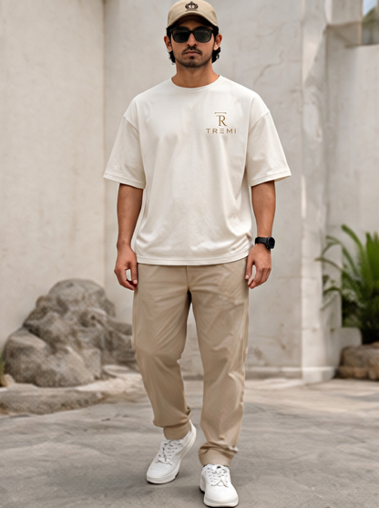 Best Sellers Cream Full Natural Print T-shirt For Tremi