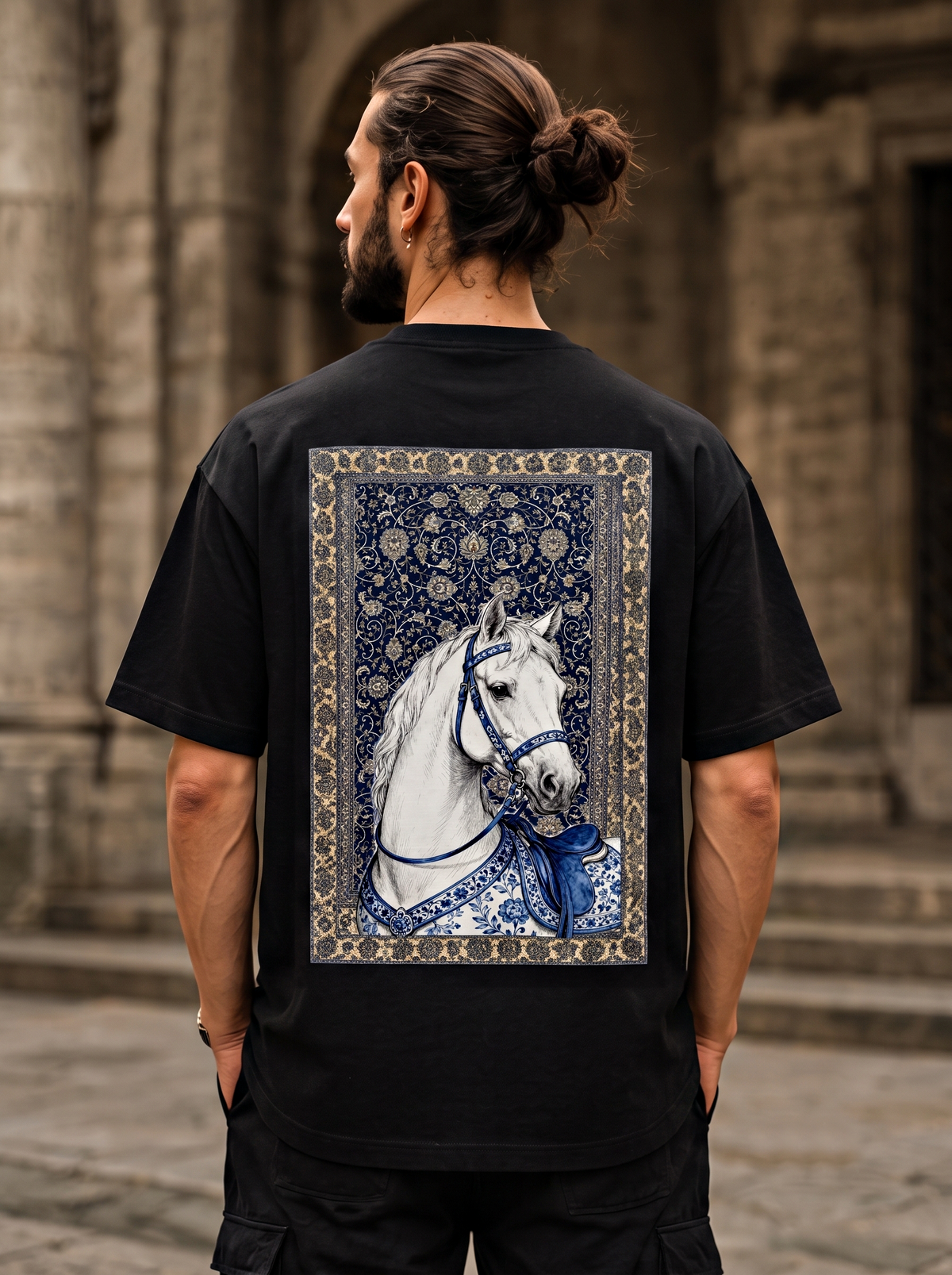 Best Sellers Hourse Design Black | Blue T-Shirts For Tremi