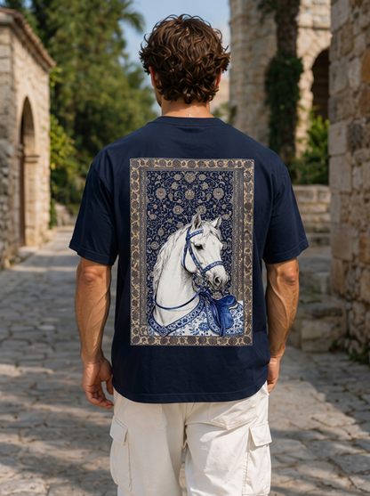 Best Sellers Hourse Design Black | Blue T-Shirts For Tremi