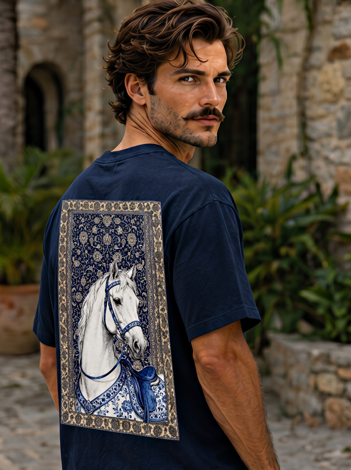 Best Sellers Hourse Design Black | Blue T-Shirts For Tremi