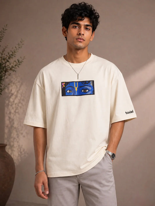 Krishna Eye Premium Embroidered T-Shirt